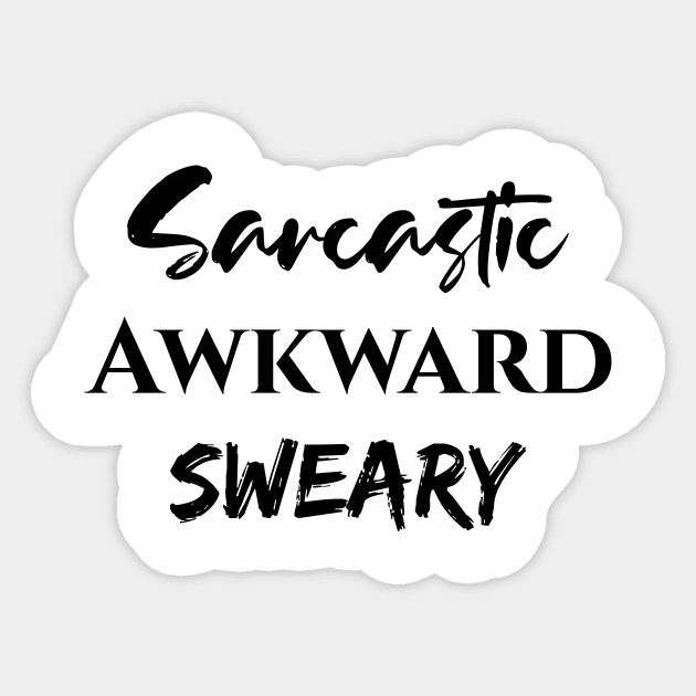 Sarcastic Awkward Sweary Sticker by NotesNwords